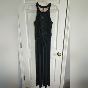 NWT black jumpsuit with cutout detail